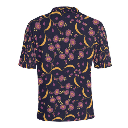Anemone Pattern Print Design AM012 Men Polo Shirt