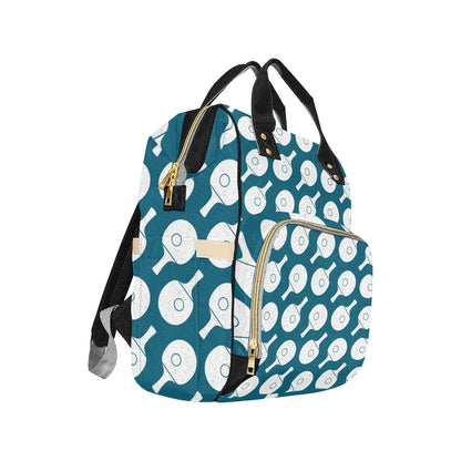 Ping Pong Pattern Print Design A02 Diaper Bag Backpack