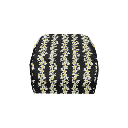 White Plumeria Pattern Print Design PM08 Diaper Bag Backpack