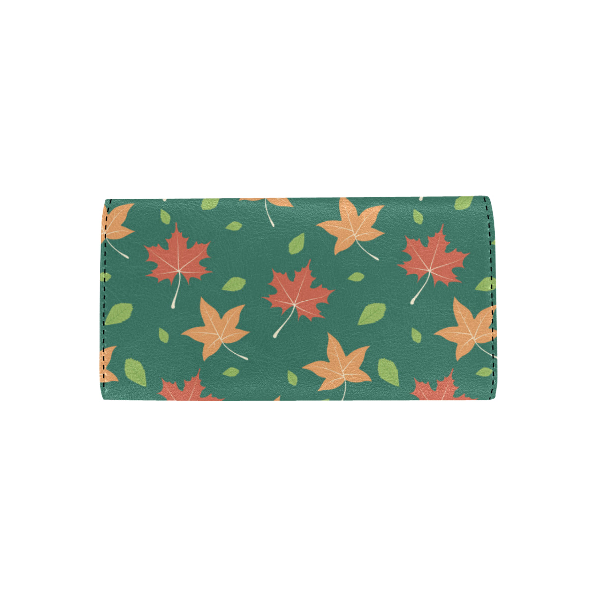 Maple Leaf Pattern Print Design 04 Women's Trifold Wallet