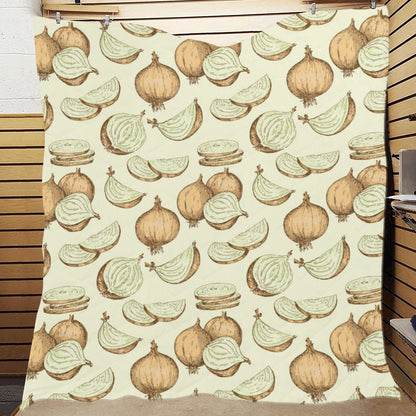 Onion Pattern Print Design A02 Premium Quilt