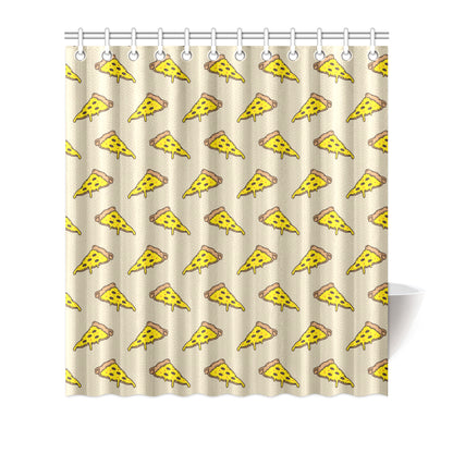 Pizza Pattern Print Design A04 Shower Curtain