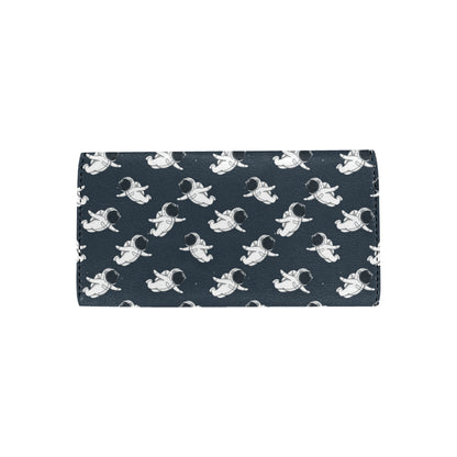 Astronaut Pattern Print Design 02 Women's Trifold Wallet