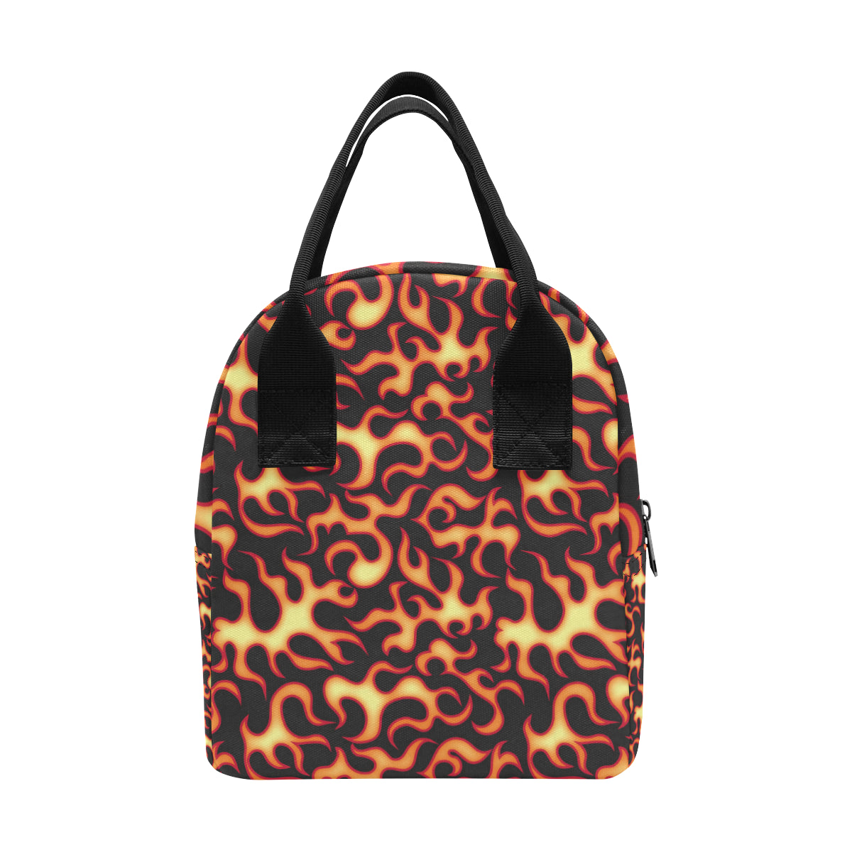 Flame Fire Themed Print Insulated Lunch Bag