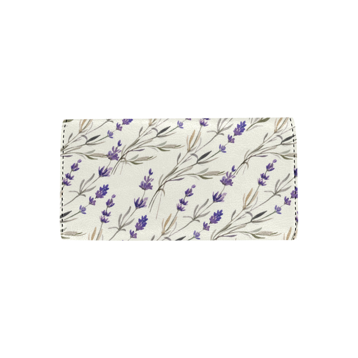 Lavender Pattern Print Design 01 Women's Trifold Wallet