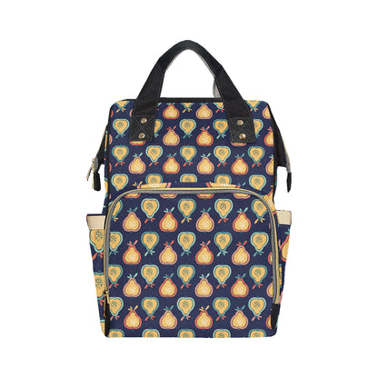Pear Pattern Print Design PE03 Diaper Bag Backpack