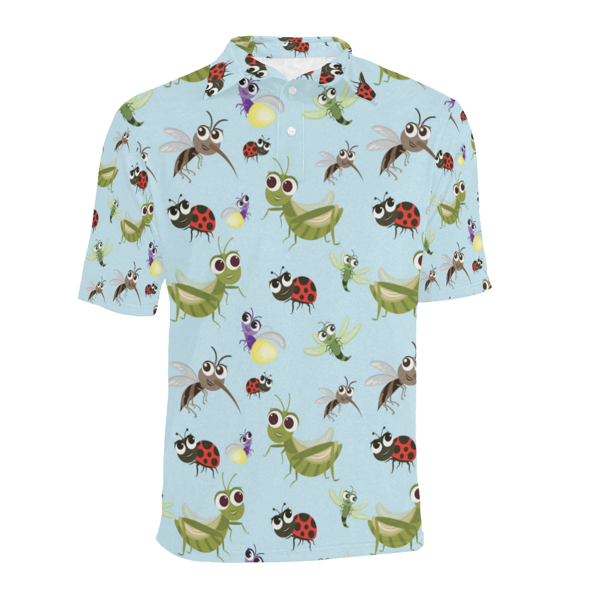 Ladybug Pattern Print Design 01 Men Polo Shirt