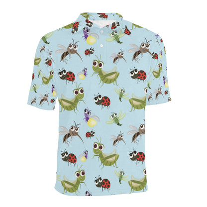 Ladybug Pattern Print Design 01 Men Polo Shirt