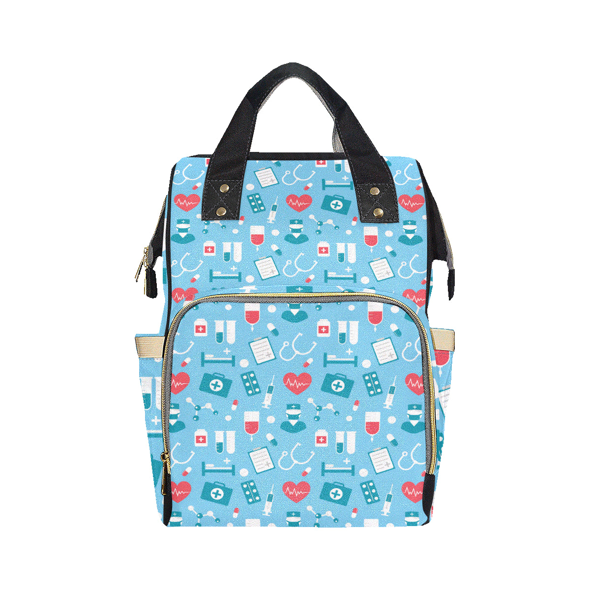 Nurse Pattern Print Design A03 Diaper Bag Backpack