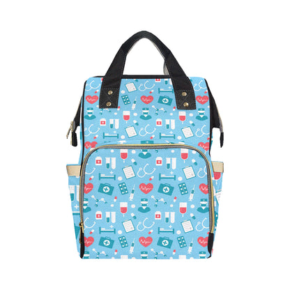 Nurse Pattern Print Design A03 Diaper Bag Backpack
