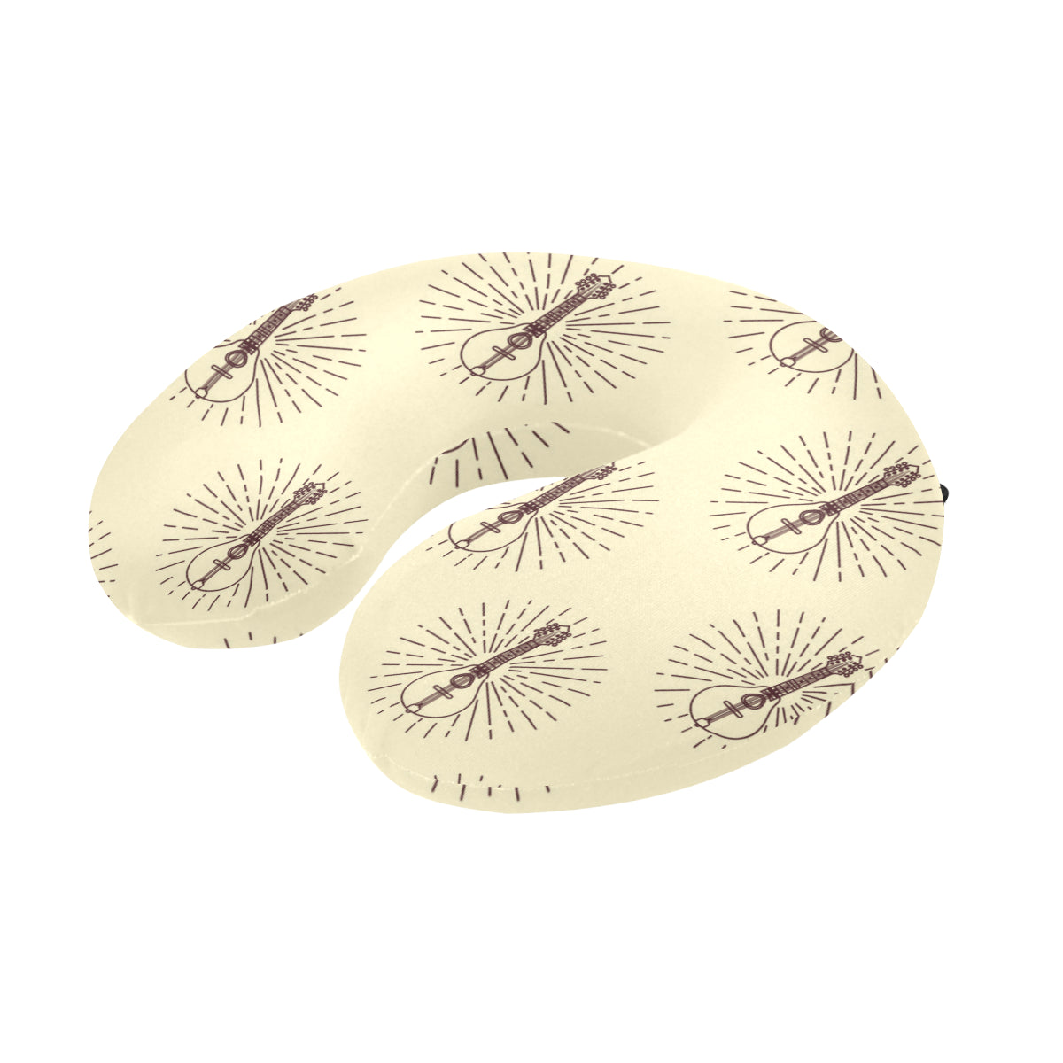 Mandolin Pattern Print Design 02 U-Shaped Travel Neck Pillow