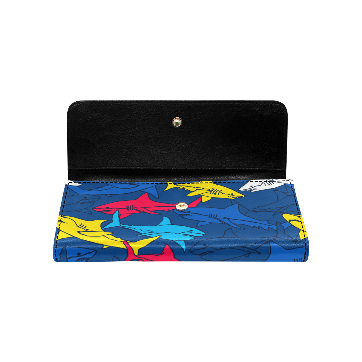 Shark Color Pattern Women's Trifold Wallet