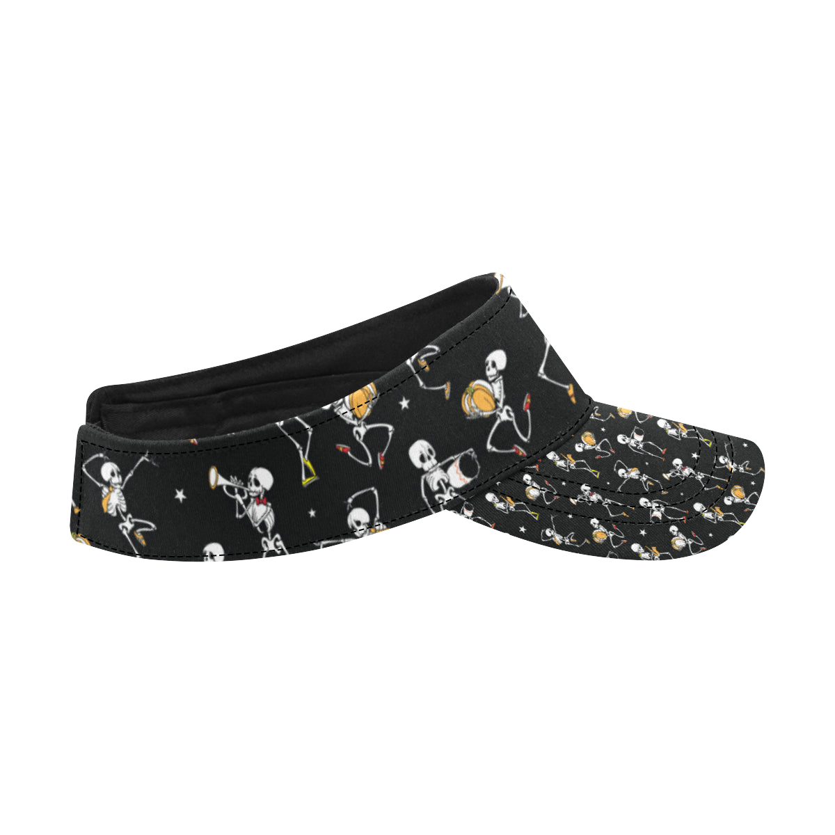 Skeleton Dance Print Unisex Sun Visor