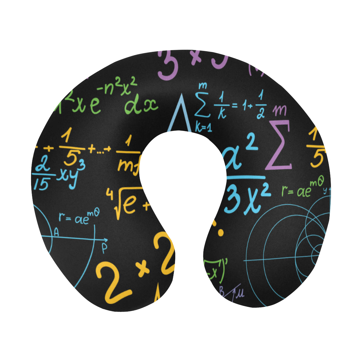 Math Pattern Print Design 03 U-Shaped Travel Neck Pillow