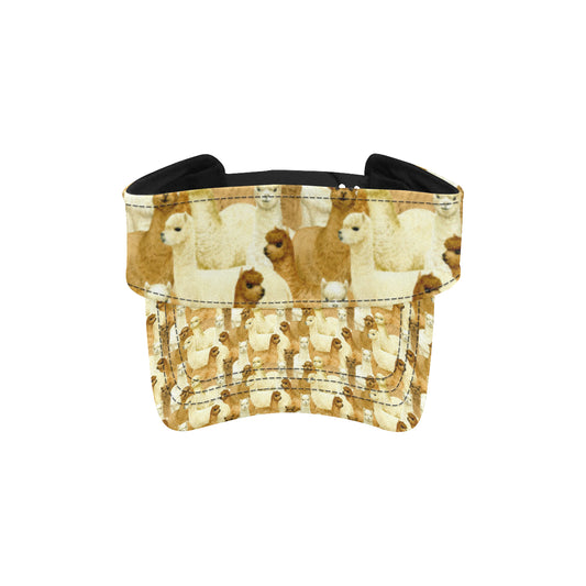 Alpaca Watercolor Design Themed Print Unisex Sun Visor