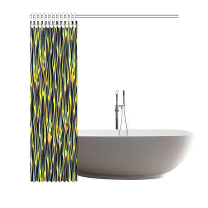 Flame Fire Yellow Pattern Shower Curtain
