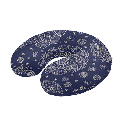 Mandala Pattern Print Design 02 U-Shaped Travel Neck Pillow