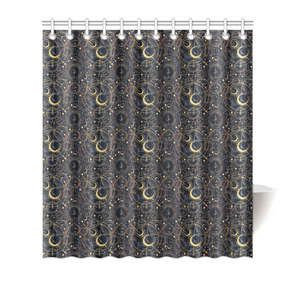 Celestial Pattern Print Design 04 Shower Curtain