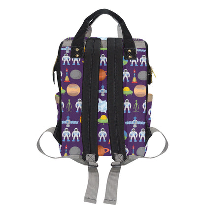 Alien Astronaut Planet Diaper Bag Backpack