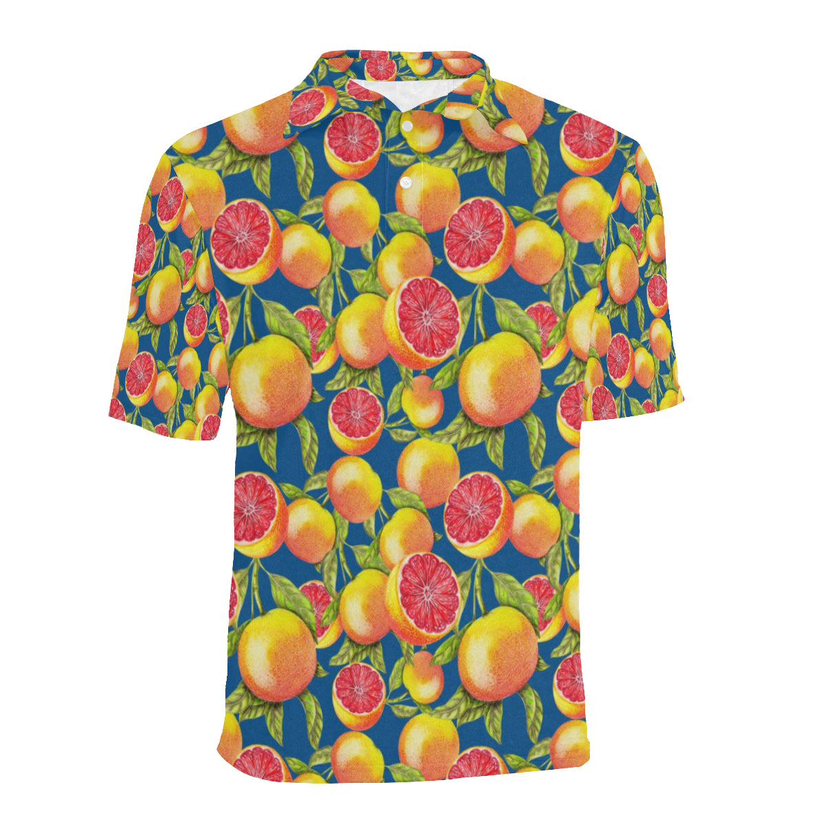 Grapefruit Pattern Print Design GF04 Men Polo Shirt