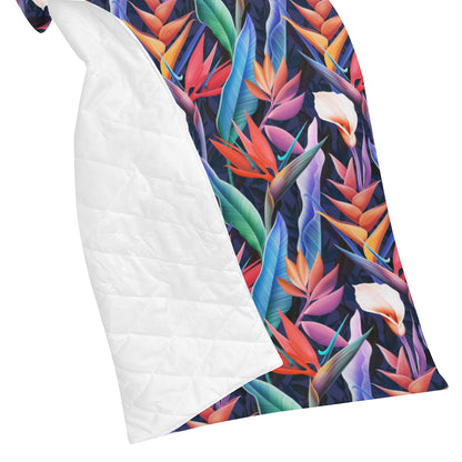 Tropical Flower Pattern Print Design TF023 Premium Quilt