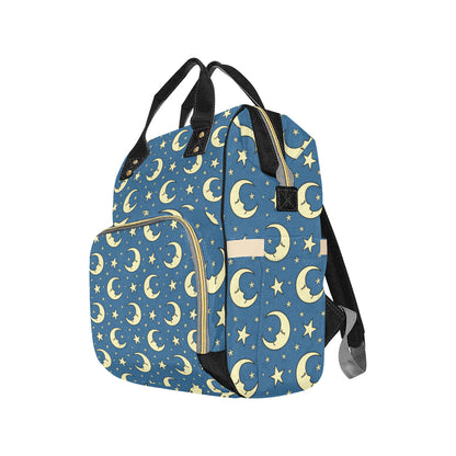 Moon Night Pattern Print Design 03 Diaper Bag Backpack