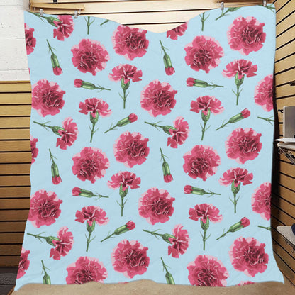 Carnations Pattern Print Design CN01 Premium Quilt