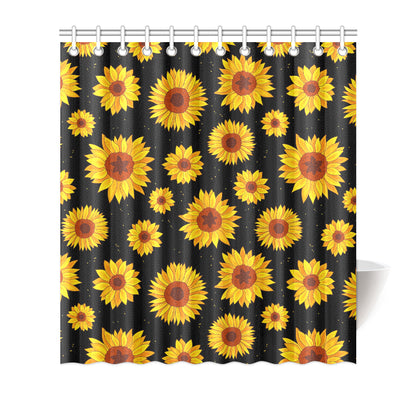 Sunflower Pattern Print Design SF09 Shower Curtain