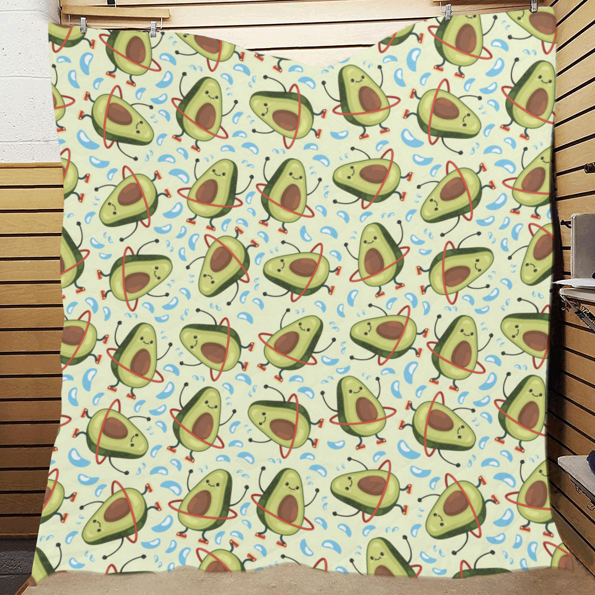 Avocado Pattern Print Design AC02 Premium Quilt