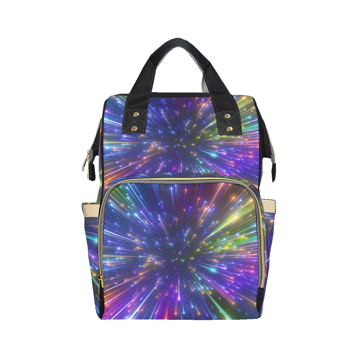 Celestial Rainbow Speed Light Diaper Bag Backpack