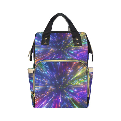Celestial Rainbow Speed Light Diaper Bag Backpack