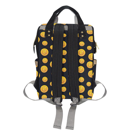 Bitcoin Pattern Print Design DO04 Diaper Bag Backpack