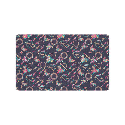 Boho Dream Catcher Colorful Rubber Doormat