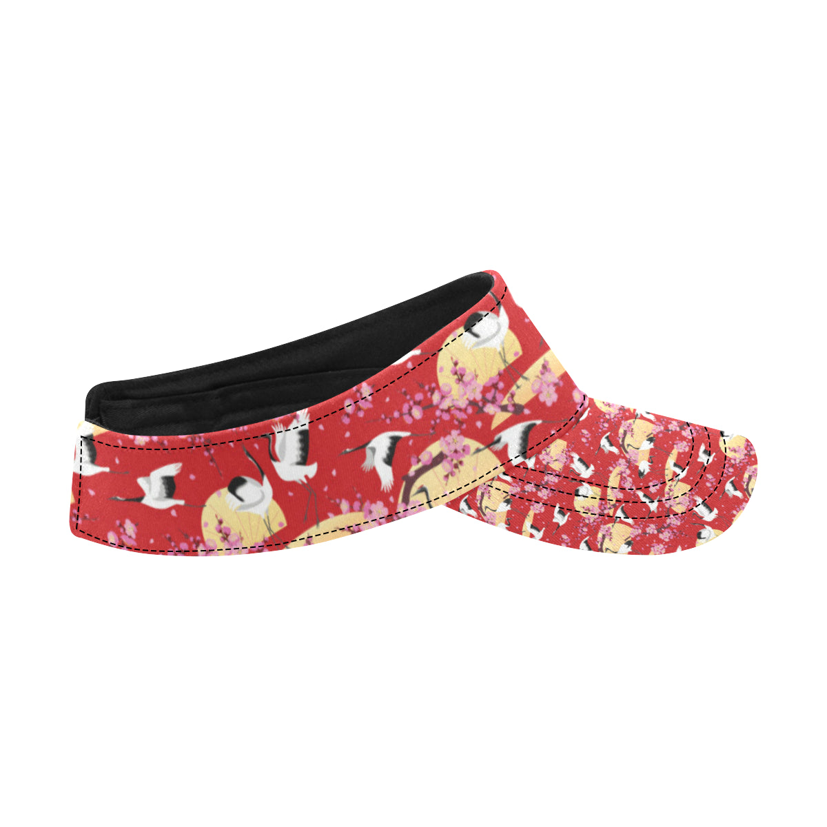 Crane Pattern Print Design 04 Unisex Sun Visor