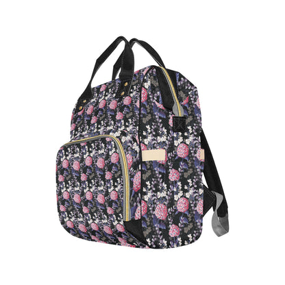 Hydrangea Pattern Print Design HD04 Diaper Bag Backpack