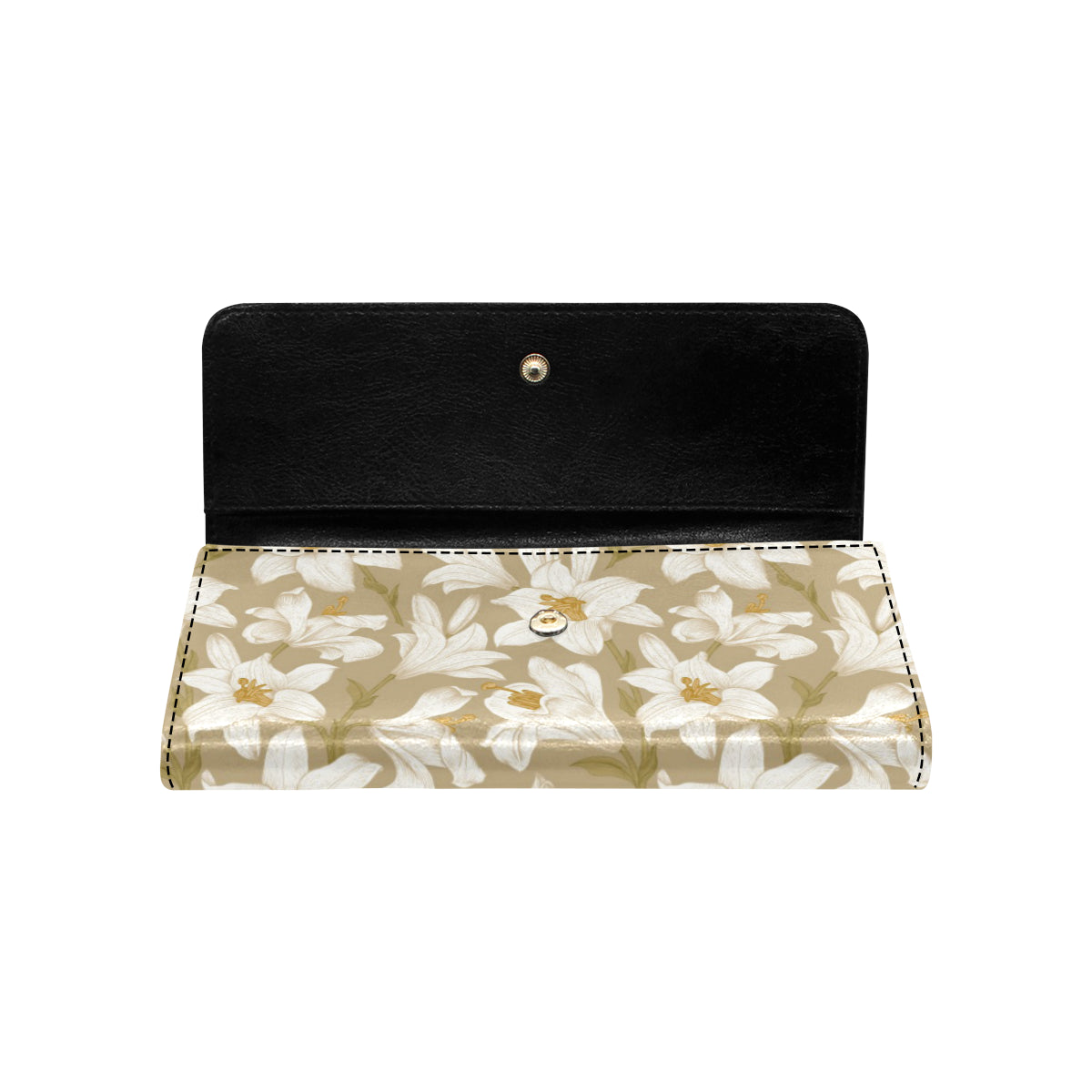 Lily Pattern Print Design LY07 Women's Trifold Wallet