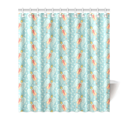 Angel Pattern Print Design 01 Shower Curtain