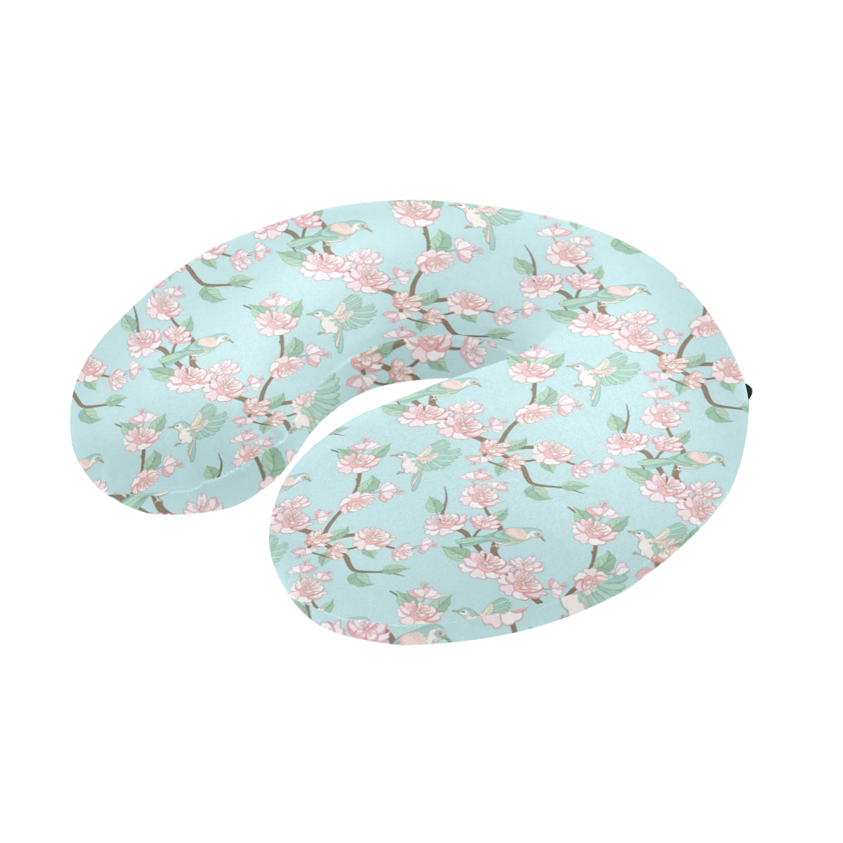 Cherry Blossom Pattern Print Design 02 U-Shaped Travel Neck Pillow
