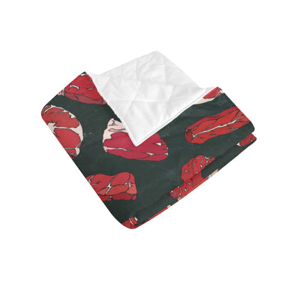 Meat Pattern Print Design 01 Premium Quilt
