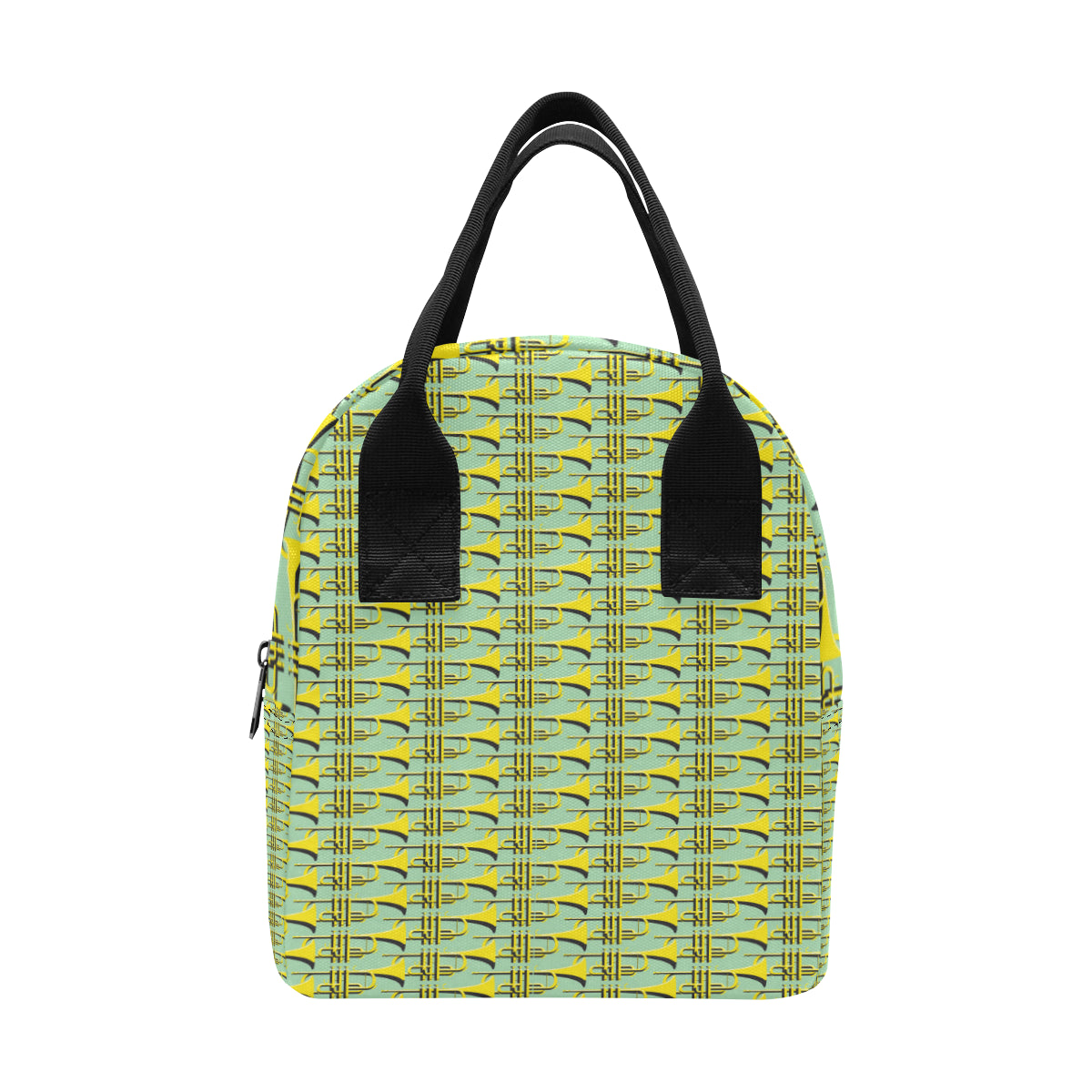 Trumpet Vintage Design Print Insulated Lunch Bag