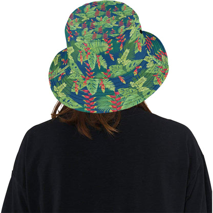 Heliconia Pattern Print Design HL08 Unisex Bucket Hat