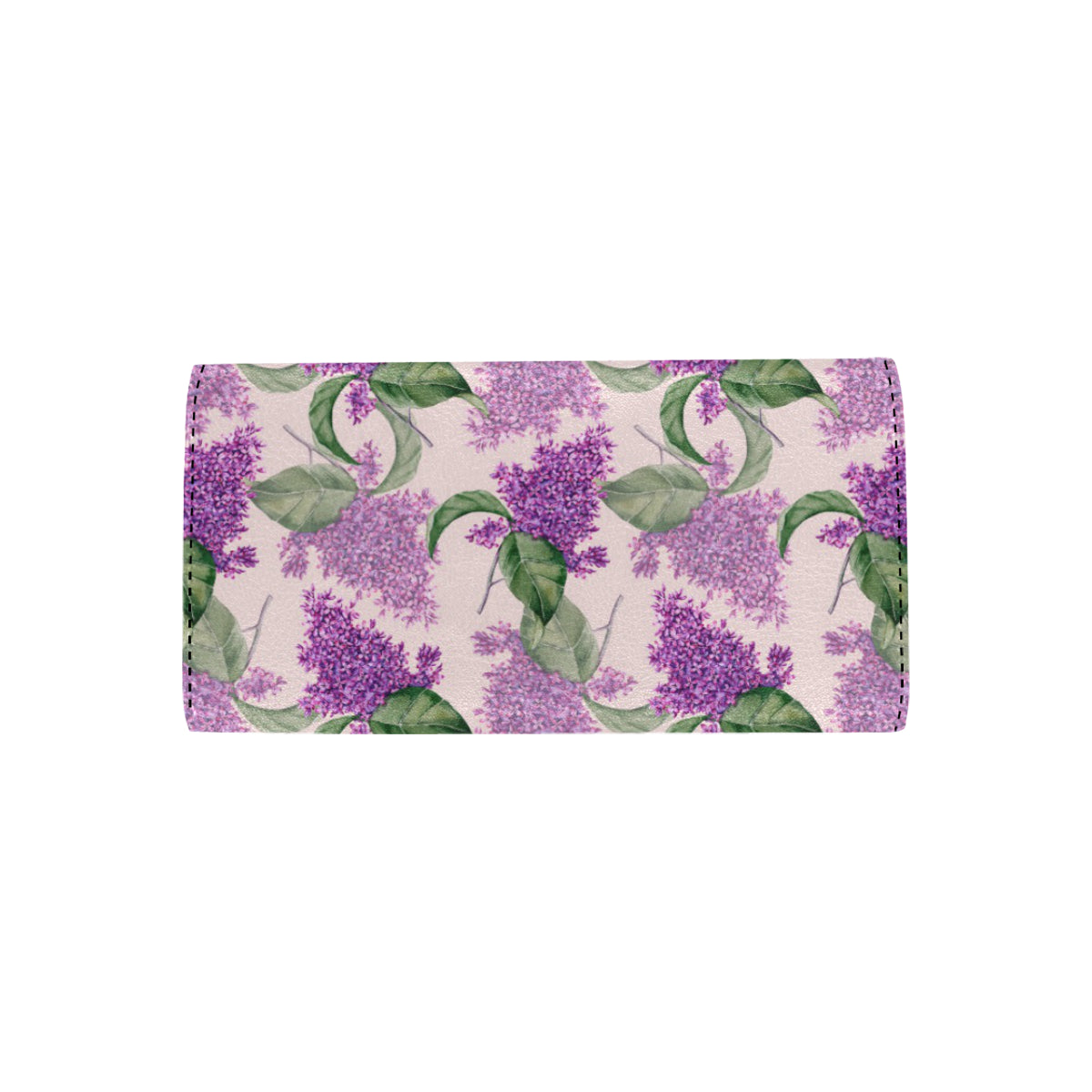 Lilac Pattern Print Design LI02 Women's Trifold Wallet