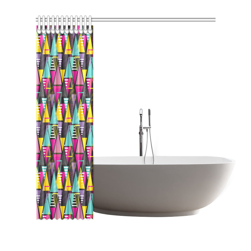 Geometric Colorful Pattern Print Design 02 Shower Curtain