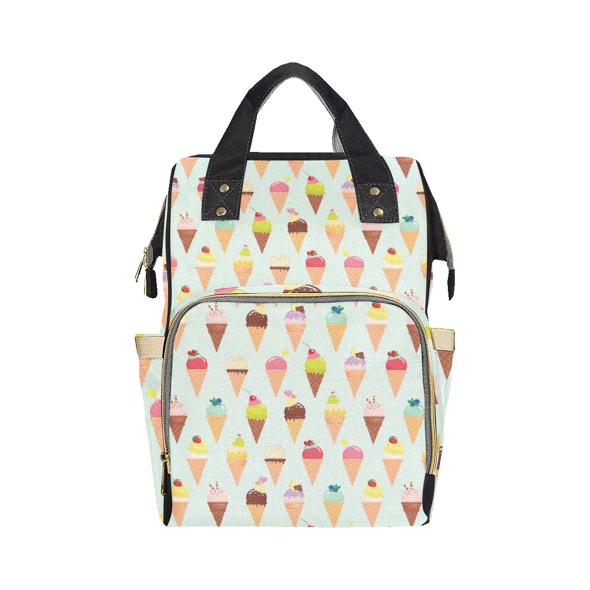 Ice Cream Pattern Print Design 03 Diaper Bag Backpack