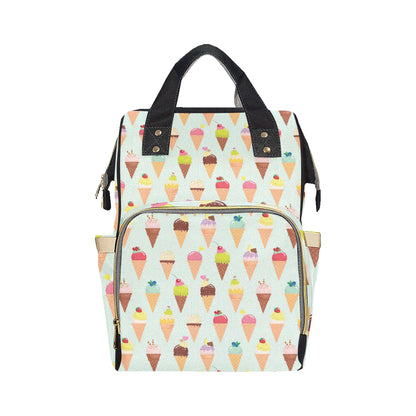 Ice Cream Pattern Print Design 03 Diaper Bag Backpack