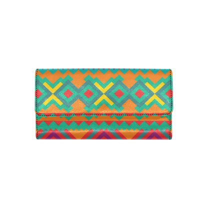Mexican Pattern Print Design 04 Women's Trifold Wallet