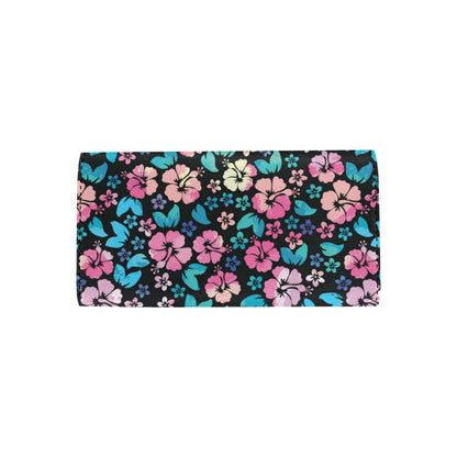 Pink Hibiscus Hawaiian Flower Women's Trifold Wallet