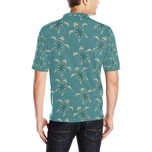 Sea Turtle Pattern Print Design T02 Men Polo Shirt