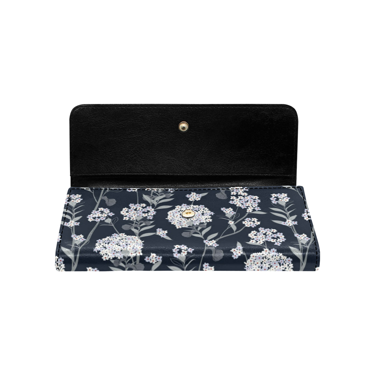 Hydrangea Pattern Print Design HD07 Women's Trifold Wallet