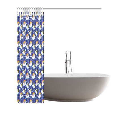 Rainbow Space Design Print Shower Curtain